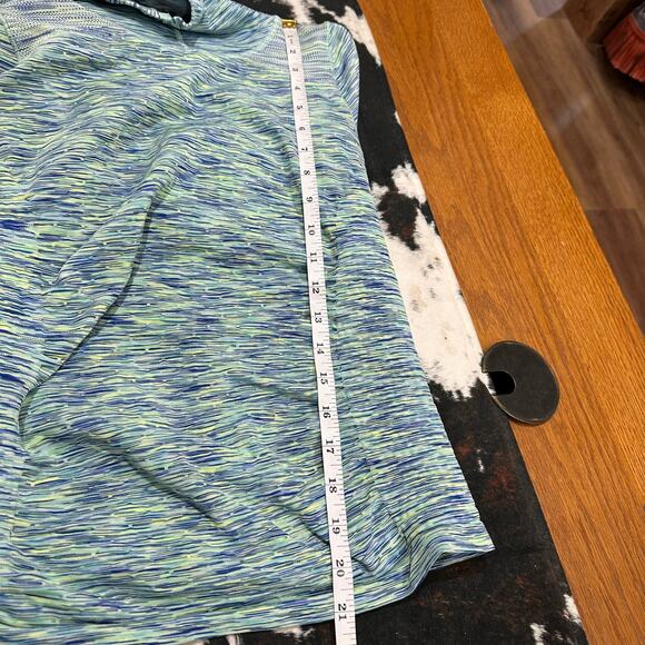 Athleta Space Dye Hooded Pullover Top Womens SZ XS Long Sleeve Stretch Hoodie - Picture 7 of 8